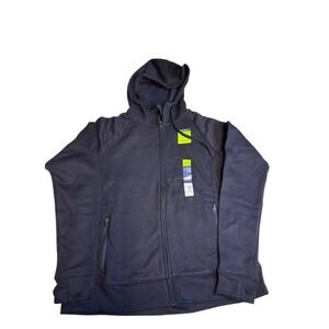 NWT‎ Tek Gear Men Hoodie Jacket Navy Blue Ultra Soft Fleece Full Zip Size Small